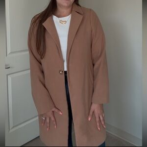 Missguided Camel Duster Coat (8 Tall)